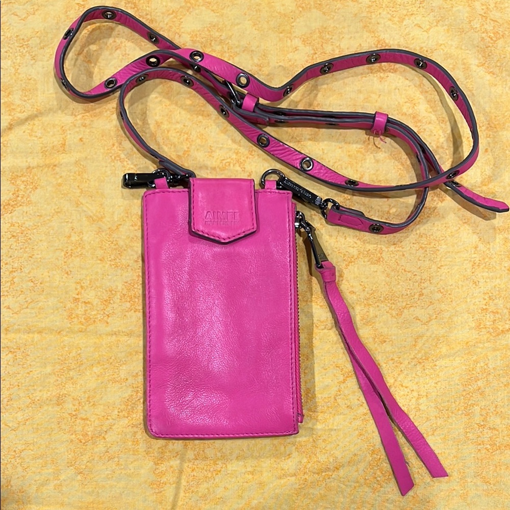 Aimee Kestenberg Pink Crossbody Bag, Holds Your Cell Phone